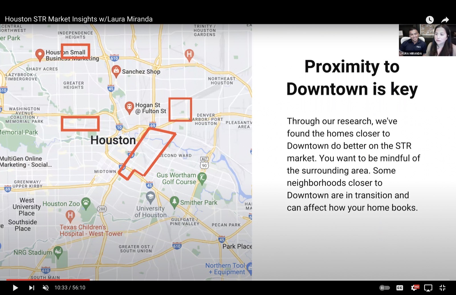 Screenshot from fractional ownership video about Houston